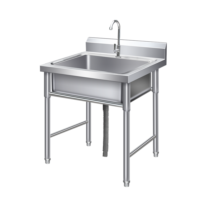 Commercial Kitchen Double Sink - Évier commercial en acier inoxydable simple,