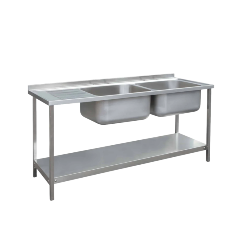 Commercial Kitchen Double Sink - Évier de cuisine de Restaurant Commercial,