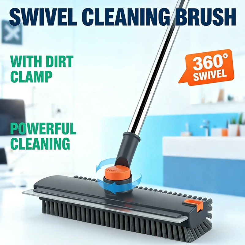 Commercial Kitchen Cleaning - Brosse de nettoyage 3-en-1 multi-angles à