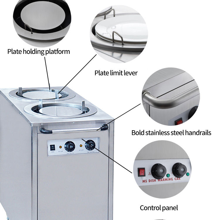 Commercial Kitchen Outlets - Chariot chauffe-plats électrique commercial pour cuisine
