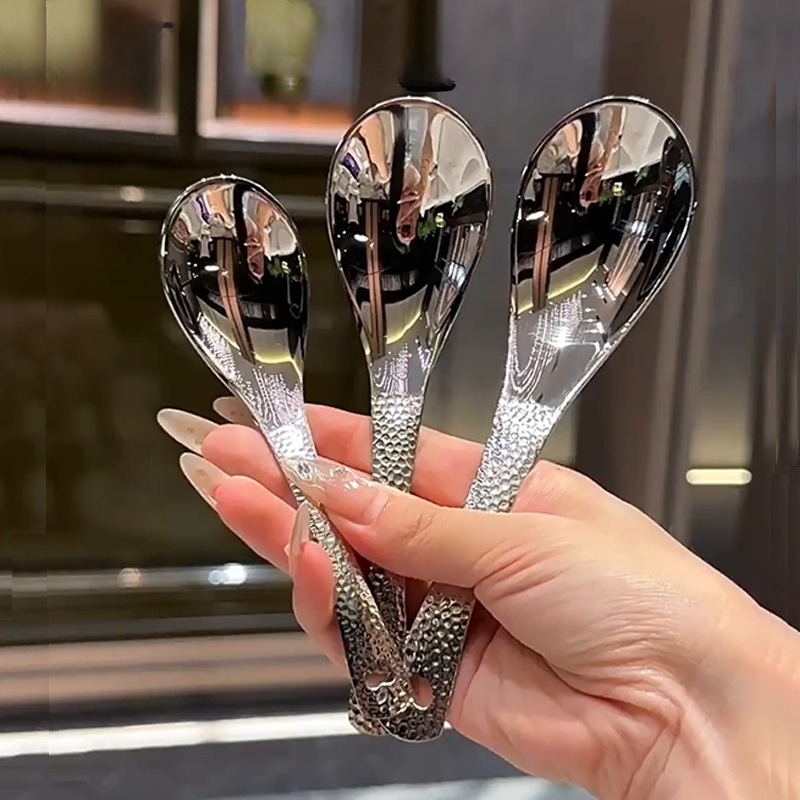 Commercial Kitchen Utensils - Cuillère martelée de style rétro, cuillère