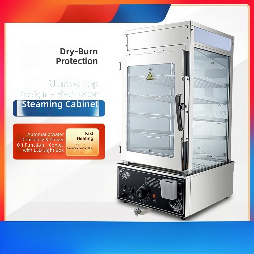 Commercial Steamer Cabinet - Cuiseur vapeur électrique à 5 niveaux