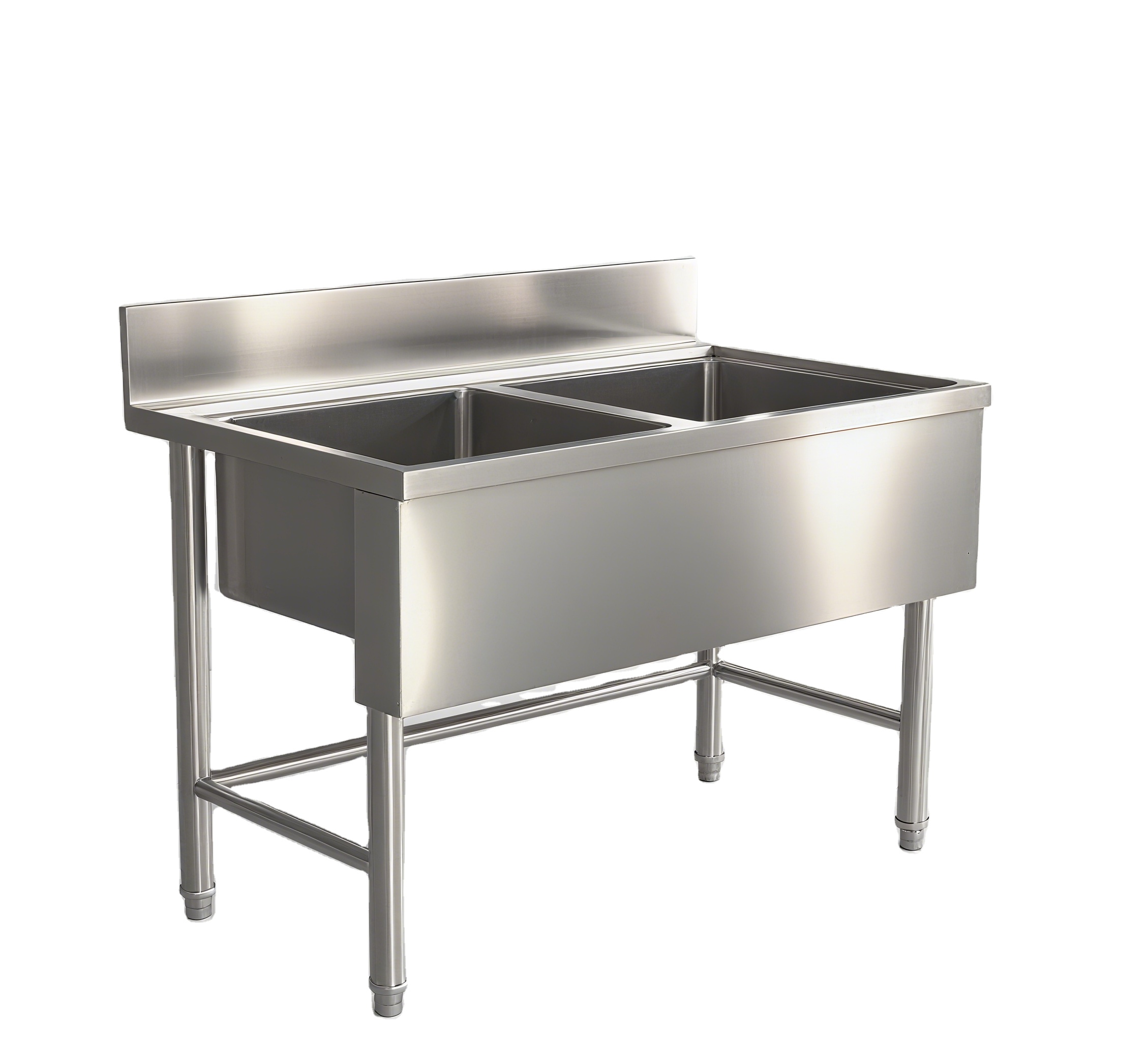Commercial Kitchen Double Sink - Évier double bac en acier inoxydable