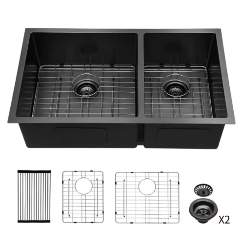 Commercial Kitchen Double Sink - Évier de cuisine double moderne de