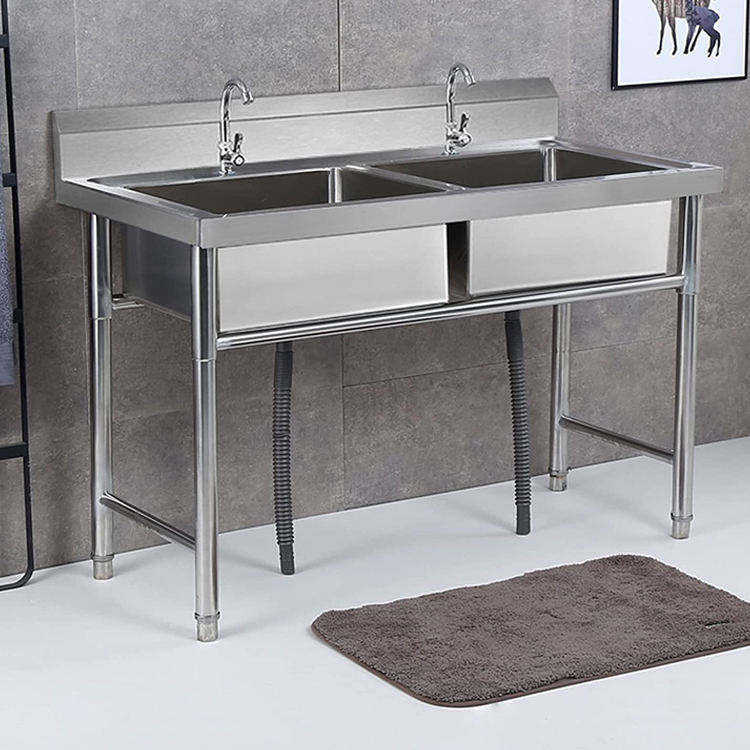 Évier de cuisine professionnel - Commercial Kitchen Double Sink avis et prix