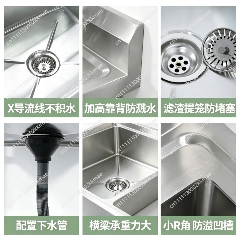 Évier commercial en acier inox - Commercial Kitchen Double Sink avis et prix
