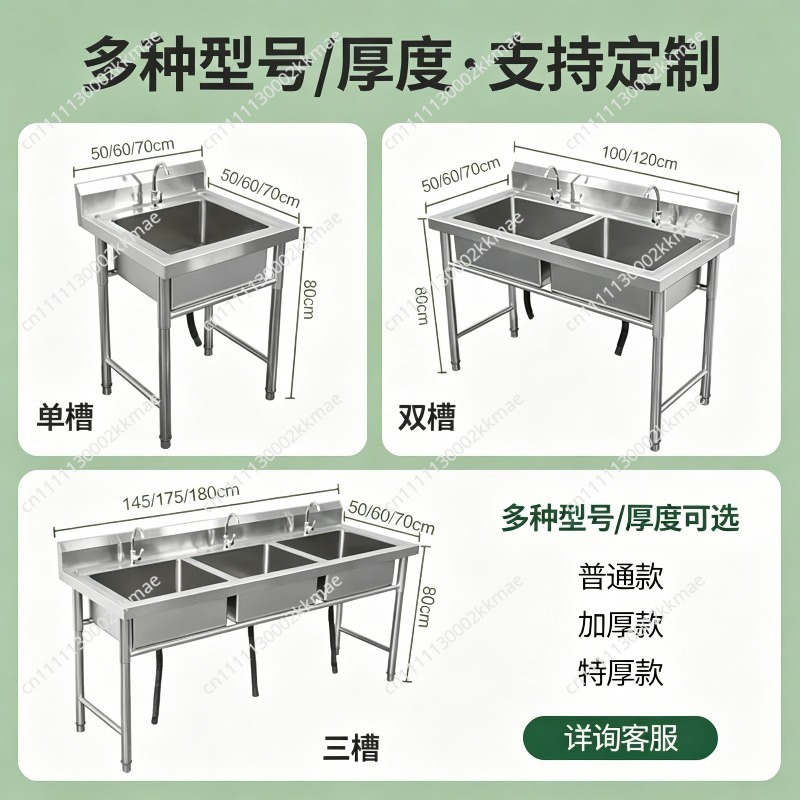 Évier commercial en acier inox - Commercial Kitchen Double Sink avis et prix