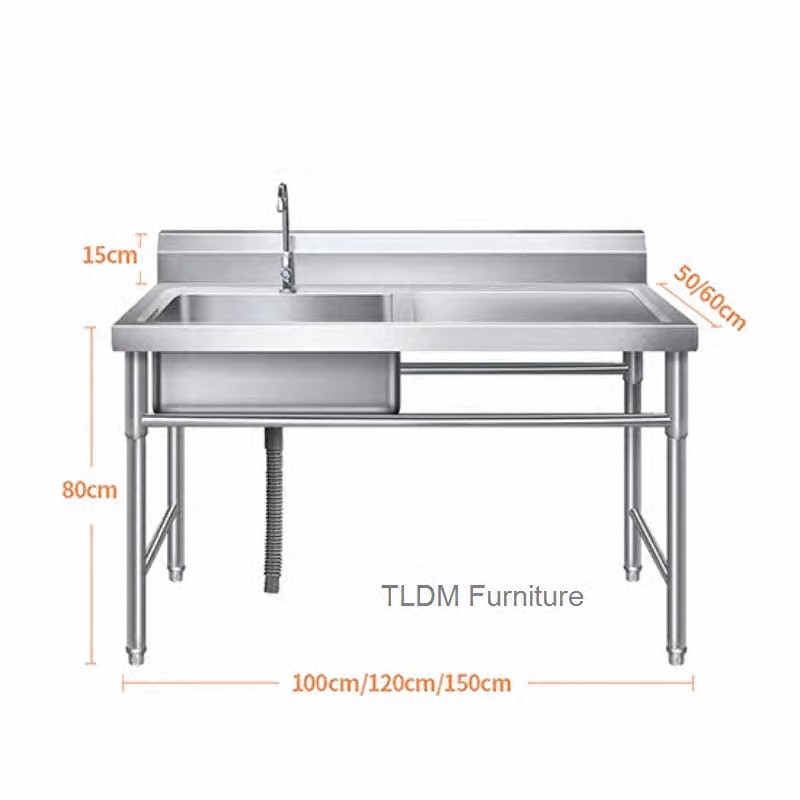 Éviers de cuisine extérieurs,  - Commercial Kitchen Double Sink avis et prix