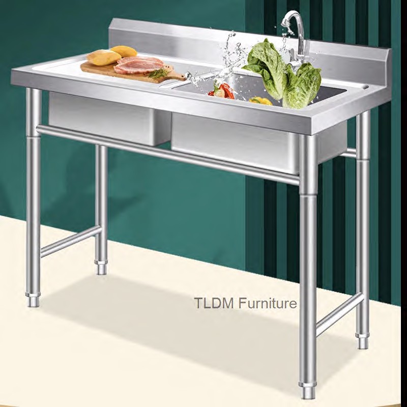 Éviers de cuisine extérieurs,  - Commercial Kitchen Double Sink avis et prix