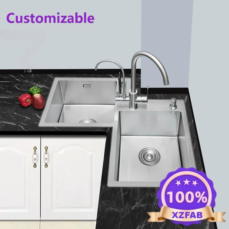 Évier d'angle double en acier  - Commercial Kitchen Double Sink avis et prix