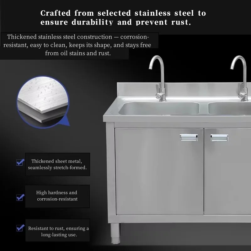 Évier commercial en acier inox - Commercial Kitchen Double Sink avis et prix