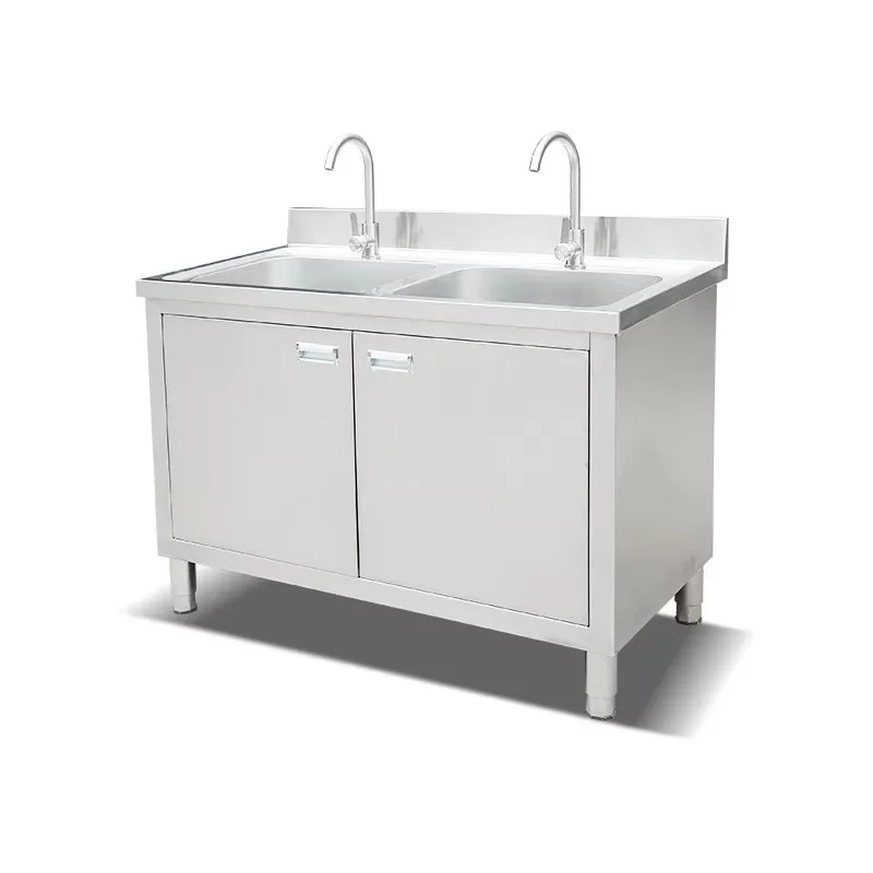 Évier commercial en acier inox - Commercial Kitchen Double Sink avis et prix
